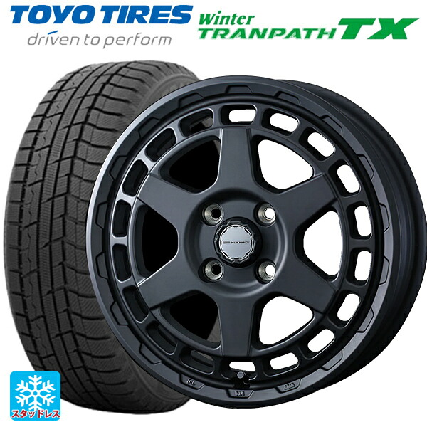 2024年製 165/65R14 79Q トーヨー ウインタートランパス TX # ウェッズ マッドヴァンス X タイプS フルマットブラック 14-4.5J 国産車用 スタッドレスタイヤホイール4本セット｜タイヤホイール専門店コニシタイヤ