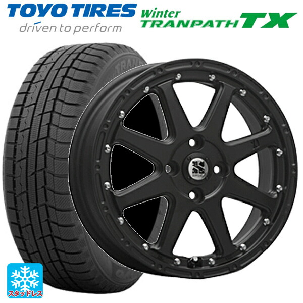 スズキ ハスラー(MR52/92S)用 2024年製 165/65R14 79Q トーヨー ウインタートランパス TX # エムエルジェイ エクストリームJ Flat Black 新品スタッドレスタイヤホイール 4本セット