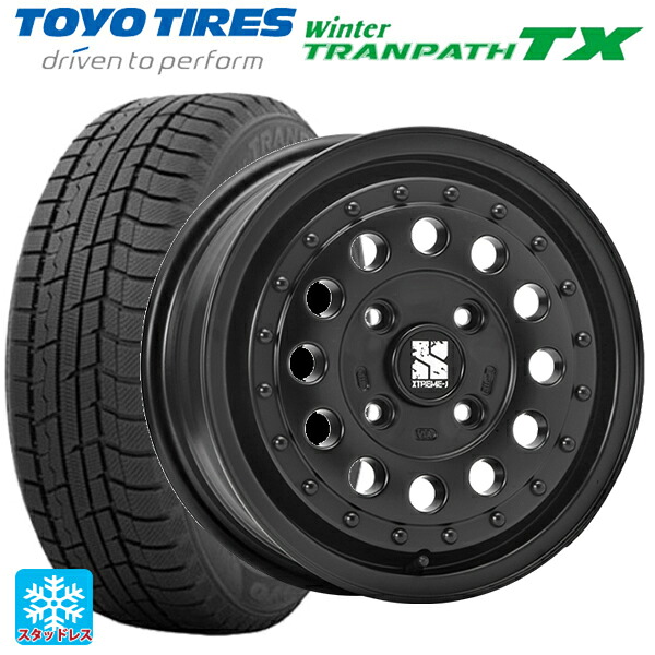 2024年製 165/65R14 79Q トーヨー ウインタートランパス TX # エムエルジェイ エクストリームJ ラギッド サテンブラック 14-5J 国産車用 スタッドレスタイヤホイール4本セット｜タイヤホイール専門店コニシタイヤ