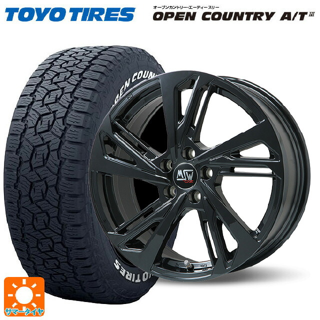 ボルボ XC60(UD/UB系)用 235/60R18 103H トーヨー オープンカントリー AT3 ホワイトレター MSW MSW60 グロスブラック 新品サマータイヤホイール 4本セット