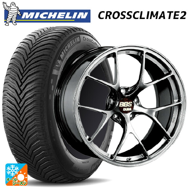 225/55R19 99V ミシュラン クロスクライメイト2 SUV 正規品 # BBS RI-D DB 19-9J 国産車用 オールシーズンタイヤホイール4本セット