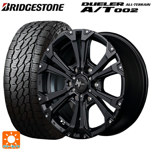 トヨタ ハイラックス(120系)用 265/60R18 114S XL ブリヂストン デューラー AT002 ブラックレター 正規品 エムアイディー ナイトロパワー ジャベリン セミグロスブラック＋ピアス＆ミルド 新品サマータイヤホイール 4本セット 313,940円