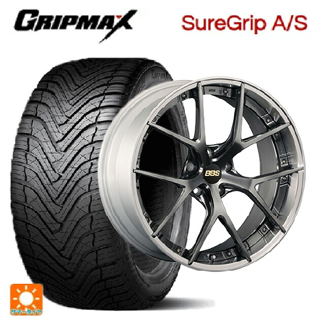 トヨタ アルファード(30系)用 245/40R20 99W XL グリップマックス シュアグリップ A/S ブラックレター BBS RI-S DB-SLD 新品オールシーズンタイヤホイール 4本セット