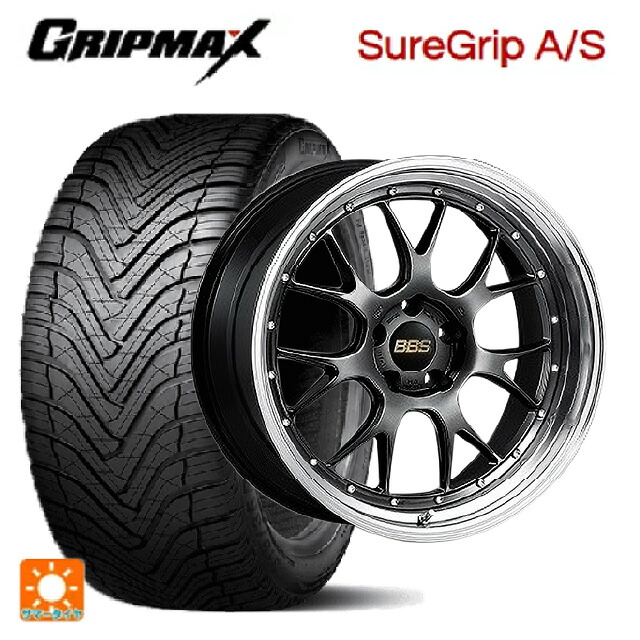 トヨタ アルファード(30系)用 245/40R19 98W XL グリップマックス シュアグリップ A/S ブラックレター BBS LM-R DB-BKBD 新品オールシーズンタイヤホイール 4本セット