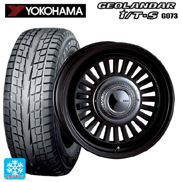 2025年製 215/65R16 98Q ヨコハマ ジオランダー ITS G073 正規品 クリムソン ディーン カリフォルニア マットブラック 16-6J 国産車用 スタッドレスタイヤホイール4本セット