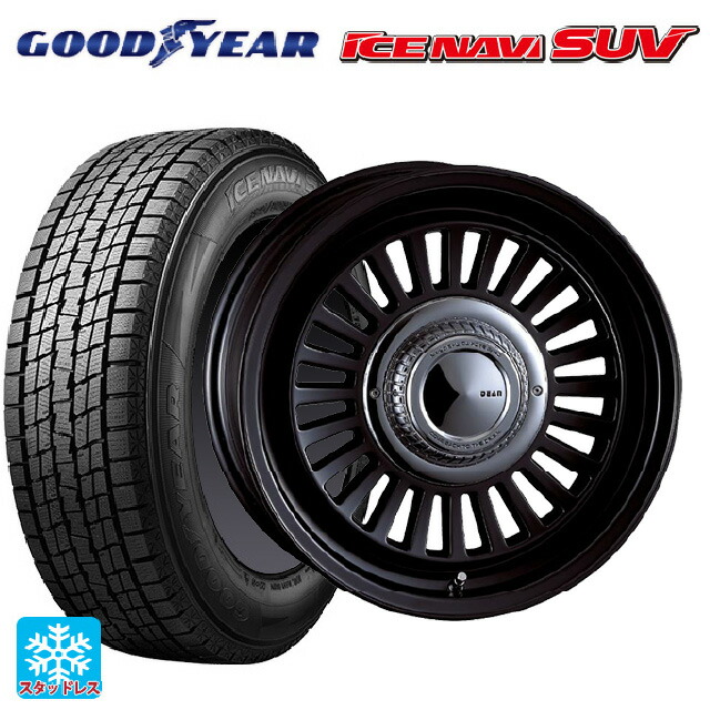 トヨタ ランドクルーザー70(GDJ76W)用 265/70R16 112Q グッドイヤー アイスナビ SUV クリムソン ディーン カリフォルニア マットブラック 新品スタッドレスタイヤホイール 5本セット