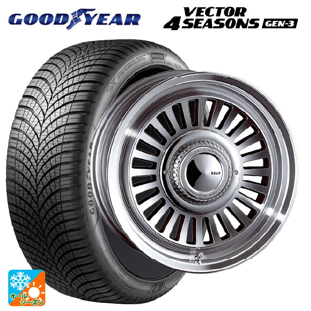 215/65R16 102V XL グッドイヤー ベクター4シーズンズ ジェン3 クリムソン ディーン カリフォルニア バーニッシュグレー 16-6J 国産車用 オールシーズンタイヤホイール4本セット