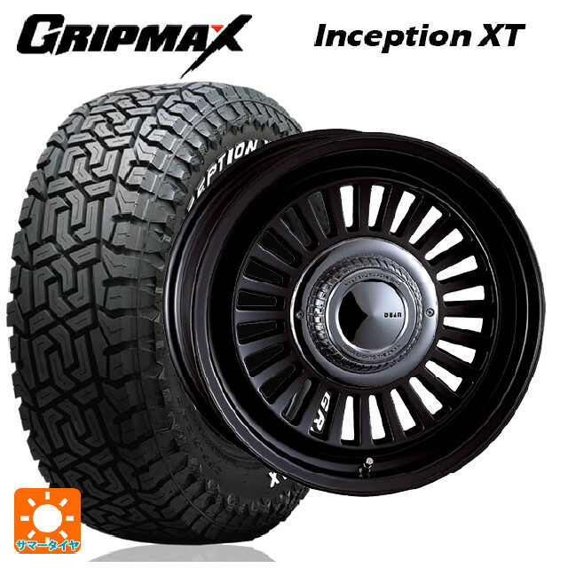 トヨタ ランドクルーザープラド(150系)用 275/70R17 121/118Q グリップマックス インセプション X/T ホワイトレター クリムソン ディーン カリフォルニア マットブラック 新品サマータイヤホイール 4本セット