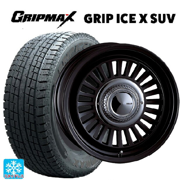 175/80R16 91Q グリップマックス グリップアイスX SUV ブラックレター クリムソン ディーン カリフォルニア マットブラック 16-5.5J 国産車用 スタッドレスタイヤホイール4本セット