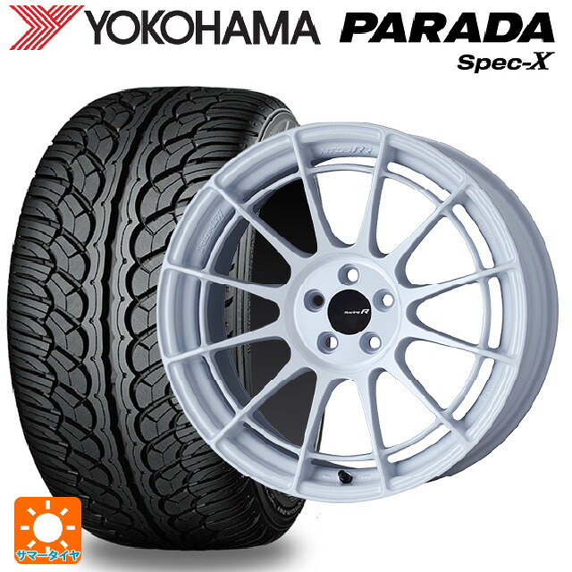235/60R18 103V ヨコハマ パラダ PA02 エンケイ レーシングレボリューション NT03RR ホワイト 18-9J 国産車用 サマータイヤホイール4本セット