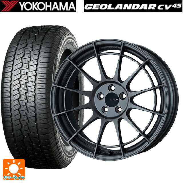 235/60R18 107V XL ヨコハマ ジオランダー CV G058 正規品 エンケイ レーシングレボリューション NT03RR マットダークガンメタリック 18-9J 国産車用 サマータイヤホイール4本セット