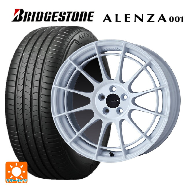 235/65R18 106V ブリヂストン アレンザ001 正規品 エンケイ レーシングレボリューション NT03RR ホワイト 18-9J 国産車用 サマータイヤホイール4本セット
