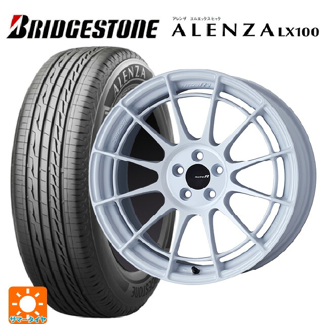 235/65R18 106S ブリヂストン アレンザLX100 正規品 # エンケイ レーシングレボリューション NT03RR ホワイト 18-9J 国産車用 サマータイヤホイール4本セット|タイヤホイール専門店コニシタイヤ