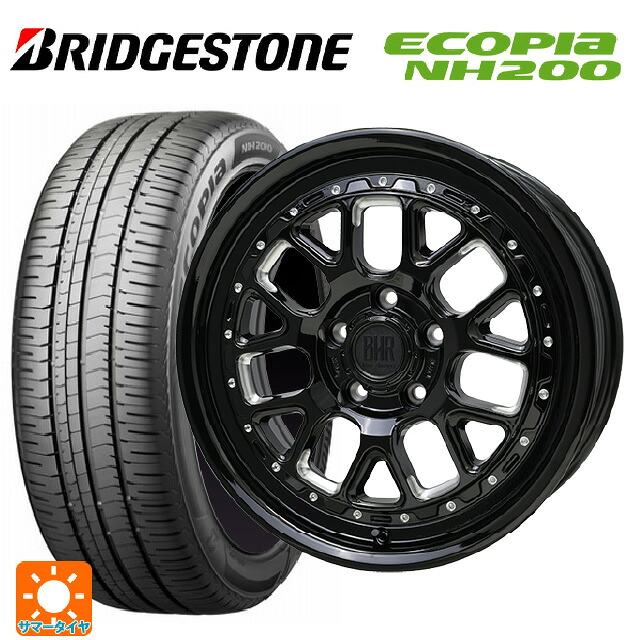 215/60R16 95H ブリヂストン エコピア NH200 正規品 ホットスタッフ バークレイハードロック ヒューロン GB/M 16-7J 国産車用 サマータイヤホイール4本セット
