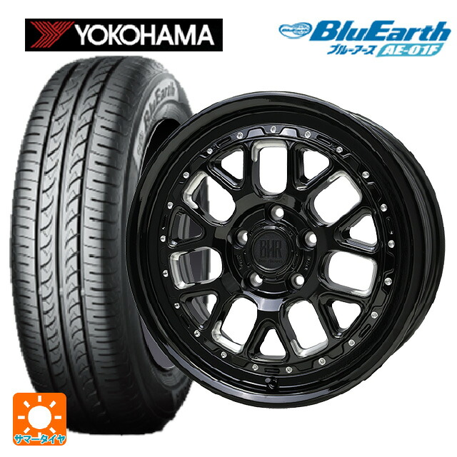 195/55R16 87V ヨコハマ ブルーアース AE01F ホットスタッフ バークレイハードロック ヒューロン GB/M 16-7J 国産車用 サマータイヤホイール4本セット