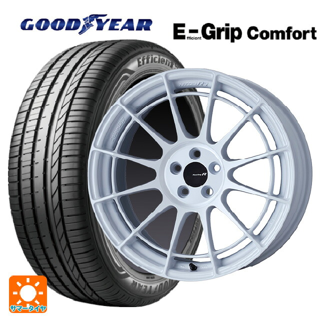 245/50R18 100W グッドイヤー エフィシェントグリップ コンフォート エンケイ レーシングレボリューション NT03RR ホワイト 18-9J 国産車用 サマータイヤホイール4本セット|タイヤホイール専門店コニシタイヤ