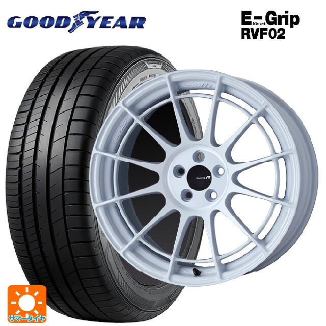 235/50R18 101W XL グッドイヤー エフィシェントグリップ RVF02 エンケイ レーシングレボリューション NT03RR ホワイト 18-9J 国産車用 サマータイヤホイール4本セット