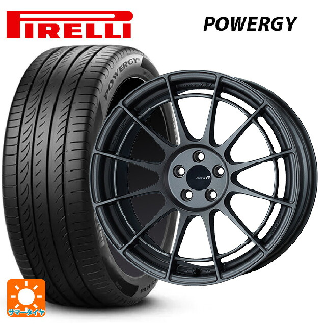 235/60R18 107V XL ピレリ パワジー 正規品 エンケイ レーシングレボリューション NT03RR マットダークガンメタリック 18-9J 国産車用 サマータイヤホイール4本セット