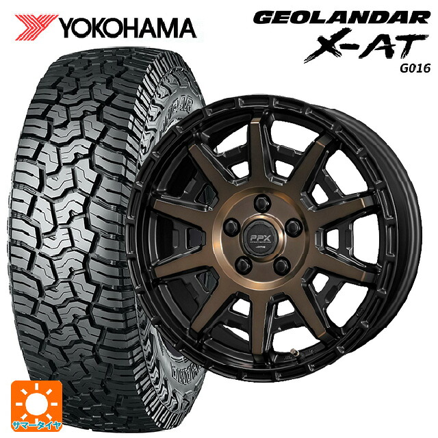 235/70R16 104/101Q ヨコハマ ジオランダー X-AT G016 ブラックレター 正規品 共豊 PPX D10X ブラック×ポリッシュ×マットブロンズクリア 16-7J 国産車用 サマータイヤホイール4本セット