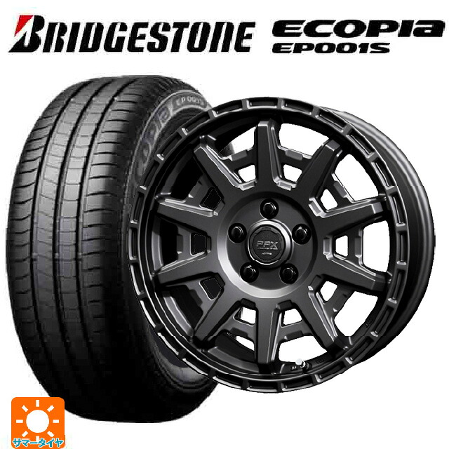 トヨタ シエンタ(10系)用 195/65R15 91H ブリヂストン エコピア EP001S 正規品 共豊 PPX D10X マットダークガンメタリック 新品サマータイヤホイール 4本セット