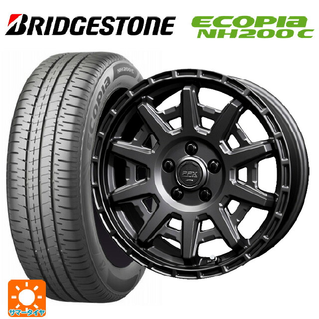 2024年製 195/45R17 81W ブリヂストン エコピア NH200C 正規品 # 共豊 PPX D10X マットダークガンメタリック 17-7J 国産車用 サマータイヤホイール4本セット