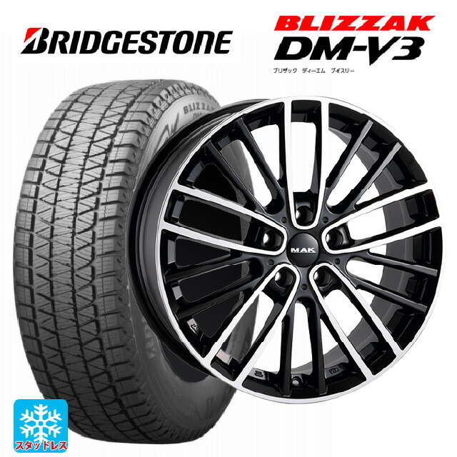 ミニ カントリーマン(U25)用 2025年製 225/55R18 98Q ブリヂストン ブリザック DMV3 正規品 阿部商会 マック チェルシー ブラックミラー 新品スタッドレスタイヤホイール 4本セット