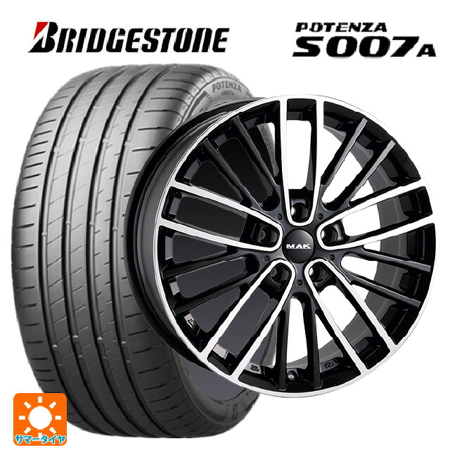 ミニ エースマン(J05)用 225/40R18 92Y XL ブリヂストン ポテンザ S007A 正規品 阿部商会 マック チェルシー ブラックミラー 新品サマータイヤホイール 4本セット