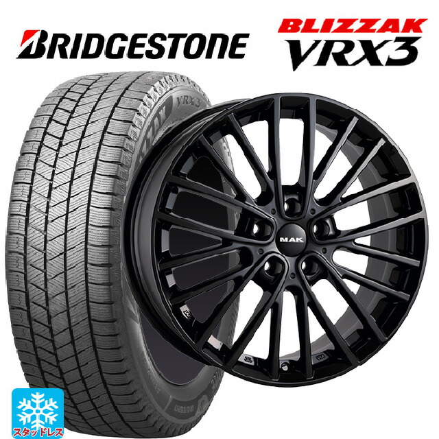 ミニ エースマン(J05)用 225/45R18 91Q ブリヂストン ブリザック VRX3 正規品 # 阿部商会 マック チェルシー グロスブラック 新品スタッドレスタイヤホイール 4本セット