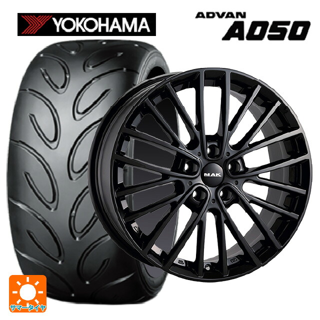 ミニ ミニクーパー(ガソリン車)(F66)用 215/45R17 87W ヨコハマ アドバン A050 コンパウンド M 正規品 阿部商会 マック チェルシー グロスブラック 新品サマータイヤホイール 4本セット|タイヤホイール専門店コニシタイヤ