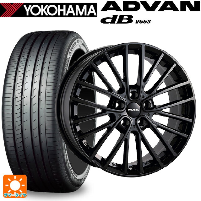 ミニ ミニクーパー(電気自動車)(J01)用 195/60R16 89V ヨコハマ アドバンデシベル V553 正規品 阿部商会 マック チェルシー グロスブラック 新品サマータイヤホイール 4本セット