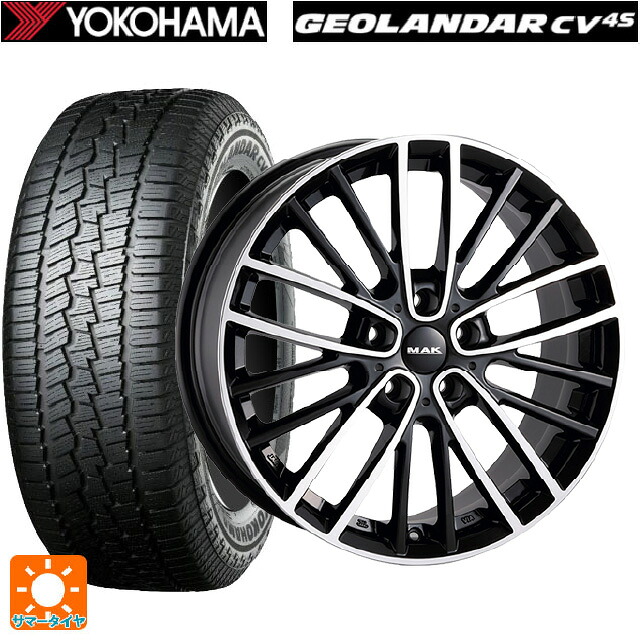 ミニ カントリーマン(U25)用 225/60R17 99V ヨコハマ ジオランダー CV G058 正規品 阿部商会 マック チェルシー ブラックミラー 新品サマータイヤホイール 4本セット｜タイヤホイール専門店コニシタイヤ 102,705円
