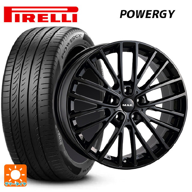 ミニ エースマン(J05)用 225/40R18 92W XL ピレリ パワジー 正規品 阿部商会 マック チェルシー グロスブラック 新品サマータイヤホイール 4本セット 232,040円
