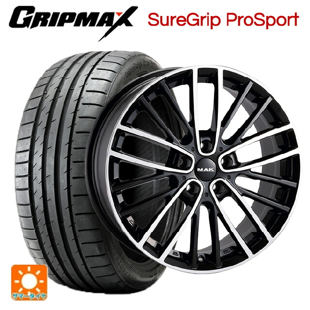 ミニ エースマン(J05)用 225/40R18 92Y XL グリップマックス シュアグリップ プロスポーツ ブラックレター 阿部商会 マック チェルシー ブラックミラー 新品サマータイヤホイール 4本セット