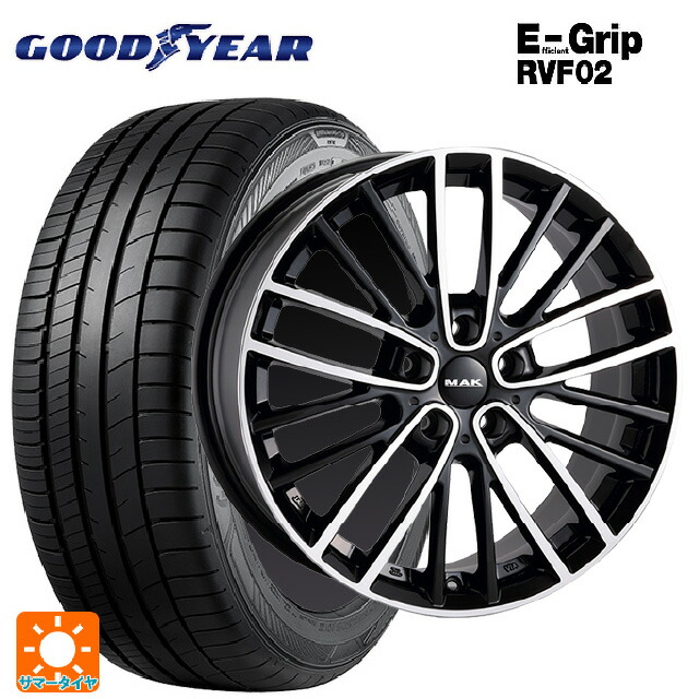 ミニ エースマン(J05)用 225/45R18 95W XL グッドイヤー エフィシェントグリップ RVF02 阿部商会 マック チェルシー ブラックミラー 新品サマータイヤホイール 4本セット｜タイヤホイール専門店コニシタイヤ