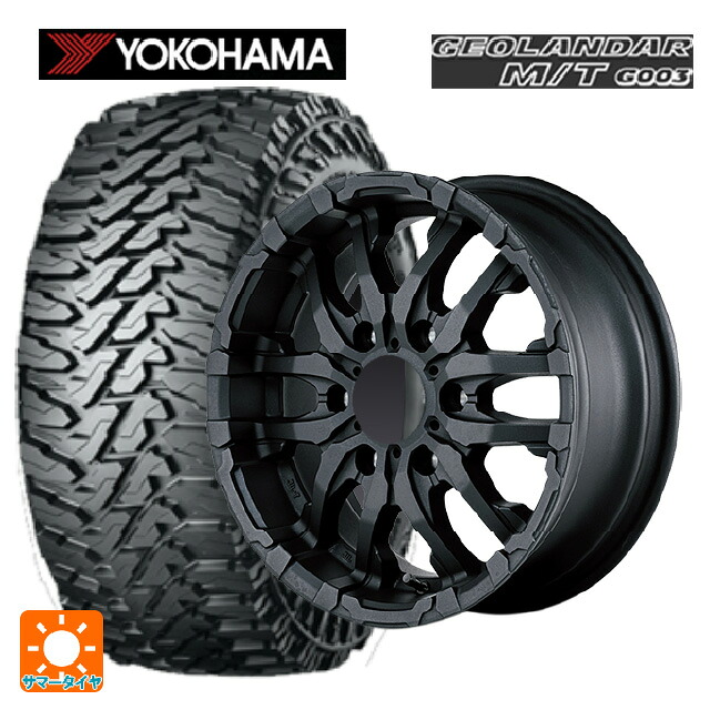 スズキ ジムニー(64系)用 185/85R16 105/103N ヨコハマ ジオランダー M/T G003 正規品 エムアイディー ナイトロパワー M26 クロスファング ブラストブラック 新品サマータイヤホイール 4本セット