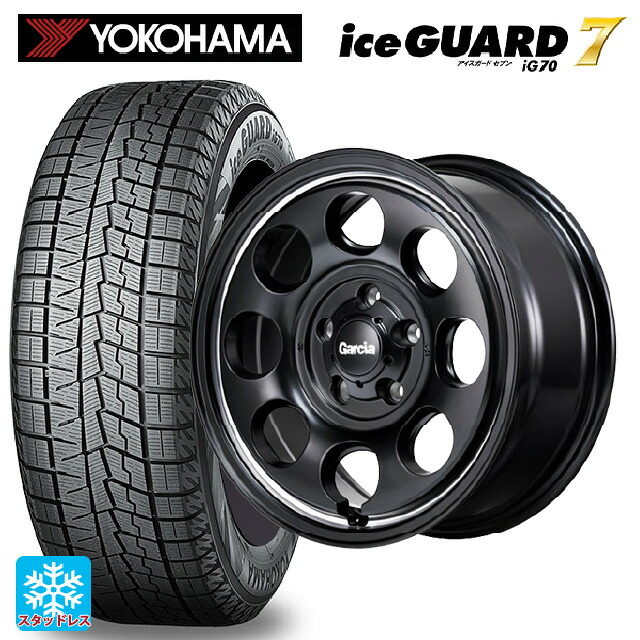 ニッサン キックス(P16系)用 215/65R16 98Q ヨコハマ アイスガード7(IG70) # エムアイディー ガルシア パーム8 セミグロスブラック/ウ゛ァーレイポリッシュ 新品スタッドレスタイヤホイール 4本セット｜タイヤホイール専門店コニシタイヤ