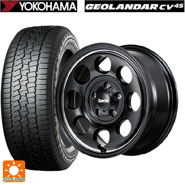 215/60R16 95V ヨコハマ ジオランダー CV G058 正規品 エムアイディー ガルシア パーム8 セミグロスブラック/ウ゛ァーレイポリッシュ 16-7J 国産車用 サマータイヤホイール4本セット