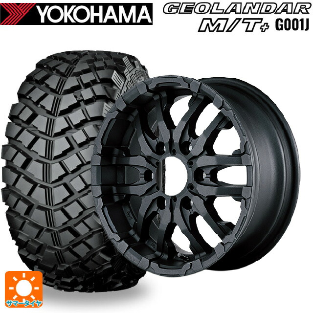 195R16 104/102Q ヨコハマ ジオランダー M/Tプラス G001J 正規品 エムアイディー ナイトロパワー M26 クロスファング ブラストブラック 16-5.5J 国産車用 サマータイヤホイール4本セット|タイヤホイール専門店コニシタイヤ
