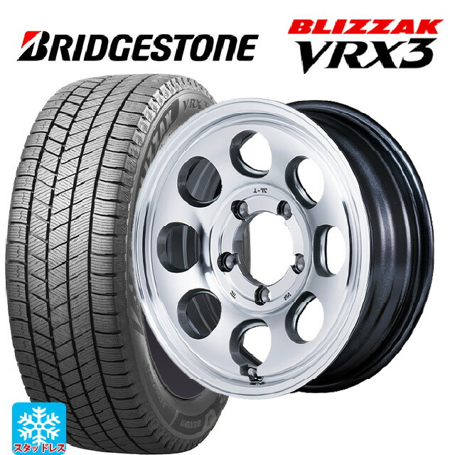 スズキ ジムニーノマド(JC74W)用 215/70R16 100Q ブリヂストン ブリザック VRX3 正規品 エムアイディー ガルシア パーム8 メタリックグレー/ポリッシュ 新品スタッドレスタイヤホイール 5本セット