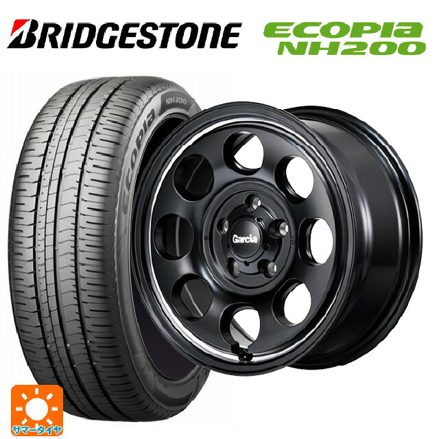 215/60R16 95H ブリヂストン エコピア NH200 正規品 エムアイディー ガルシア パーム8 セミグロスブラック/ウ゛ァーレイポリッシュ 16-7J 国産車用 サマータイヤホイール4本セット|タイヤホイール専門店コニシタイヤ