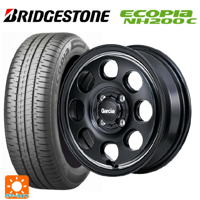 155/65R14 75H ブリヂストン エコピア NH200C 正規品 エムアイディー ガルシア パーム8 セミグロスブラック/ウ゛ァーレイポリッシュ 14-4.5J 国産車用 サマータイヤホイール4本セット