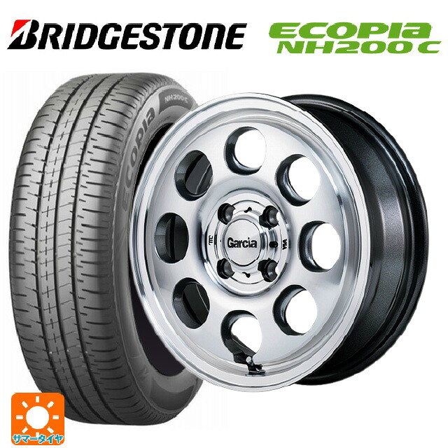 155/65R14 75H ブリヂストン エコピア NH200C 正規品 エムアイディー ガルシア パーム8 メタリックグレー/ポリッシュ 14-4.5J 国産車用 サマータイヤホイール4本セット