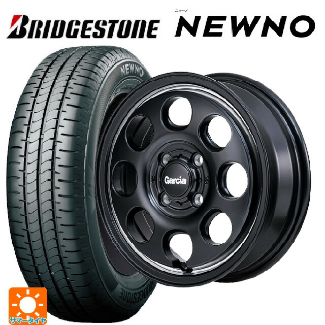 ダイハツ タフト(LA900/LA910)用 2026年製 165/70R14 81S ブリヂストン ニューノ 正規品 # エムアイディー ガルシア パーム8 セミグロスブラック/ウ゛ァーレイポリッシュ 新品サマータイヤホイール 4本セット