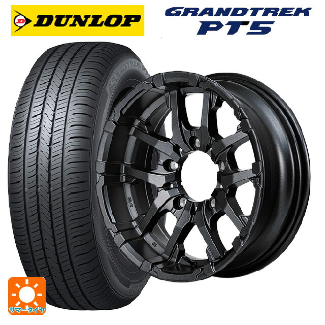 スズキ ジムニーシエラ(74系)用 215/70R16 100H ダンロップ グラントレックPT5 エムアイディー ナイトロパワー M26 クロスファング バレルブラック/ドリルド 新品サマータイヤホイール 5本セット｜タイヤホイール専門店コニシタイヤ 111,760円
