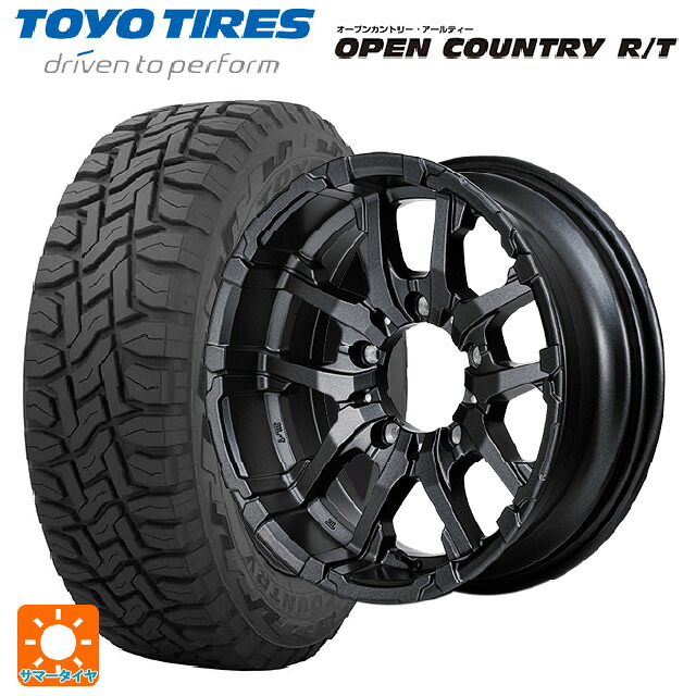 スズキ ジムニーシエラ(74系)用 215/70R16 100Q トーヨー オープンカントリー RT ブラックレター エムアイディー ナイトロパワー M26 クロスファング バレルブラック/ドリルド 新品サマータイヤホイール 5本セット