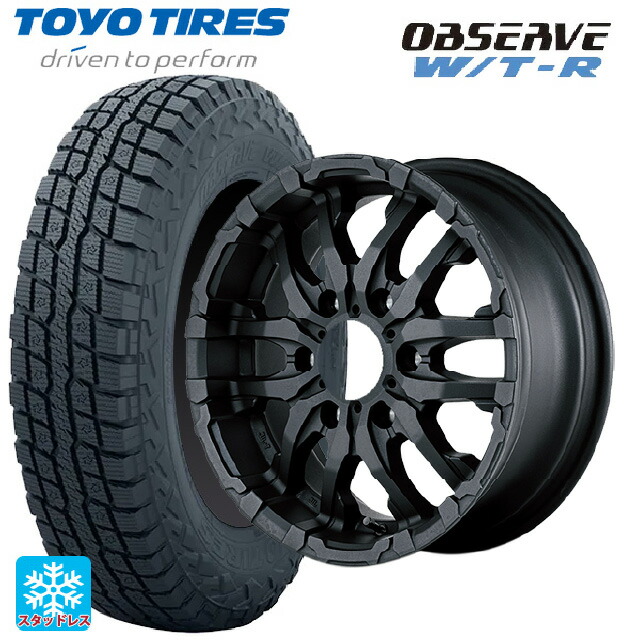 225/70R16 102/99Q トーヨー オブザーブ W/T-R エムアイディー ナイトロパワー M26 クロスファング ブラストブラック 16-5.5J 国産車用 スタッドレスタイヤホイール4本セット