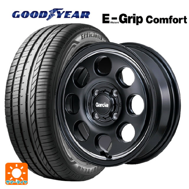 165/55R15 75V グッドイヤー エフィシェントグリップ コンフォート エムアイディー ガルシア パーム8 セミグロスブラック/ウ゛ァーレイポリッシュ 15-4.5J 国産車用 サマータイヤホイール4本セット｜タイヤホイール専門店コニシタイヤ