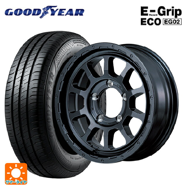 215/65R16 98H グッドイヤー エフィシェントグリップ エコ EG02 エムアイディー ナイトロパワー M10 PERSHING バレルブラックエディション バレルブラック 16-5.5J 国産車用 サマータイヤホイール4本セット