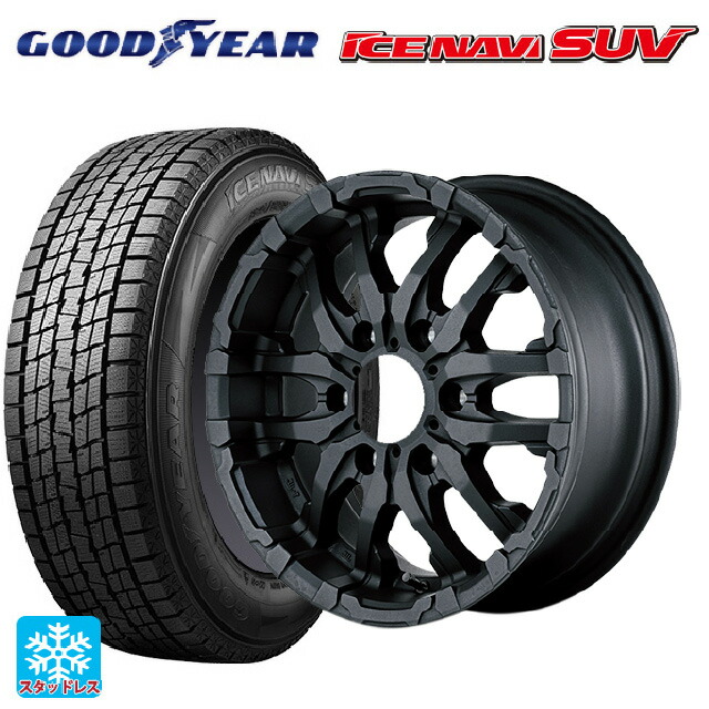 スズキ ジムニー(64系)用 2025年製 215/70R16 100Q グッドイヤー アイスナビ SUV エムアイディー ナイトロパワー M26 クロスファング ブラストブラック 新品スタッドレスタイヤホイール 4本セット
