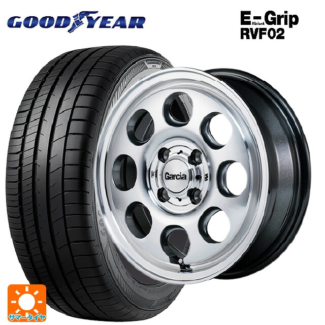 ミツビシ デリカミニ(FF車)(B3系)用 165/55R15 75V グッドイヤー エフィシェントグリップ RVF02 エムアイディー ガルシア パーム8 メタリックグレー/ポリッシュ 新品サマータイヤホイール 4本セット 78,650円